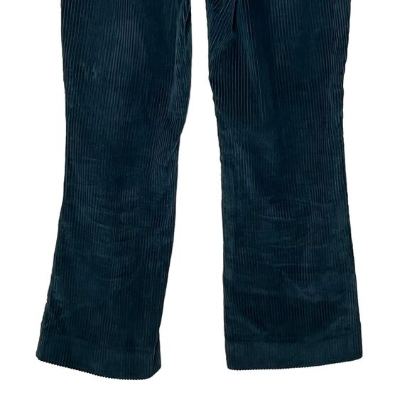 Aritzia Babaton Albers Pants Women’s Size 4 Dark Green Corduroy Kick Flare Crop - Picture 6 of 12